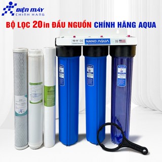 Bộ Lọc Nước Đầu Nguồn 3 cấp 20 inch Chính Hãng AQUA giúp lọc nước sinh hoạt siêu sạch