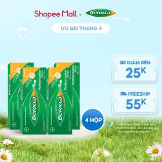 Bộ 4 Viên sủi bổ sung Vitamin Berocca Performance Mango 10 Viên / Tuýp