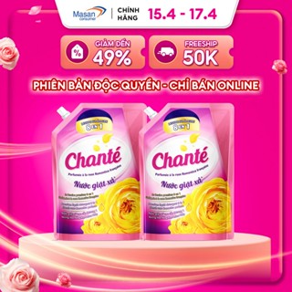 Combo 2 Nước giặt xả cao cấp 8 trong 1 Chanté hoa hồng Pháp túi x 3.05KG