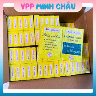 VỈ 5/10 hộp phấn Đức Thanh viết bảng đen, phấn đặc không bụi viết nét thanh đậm cho bé lớp 1 luyện viết chữ đẹp