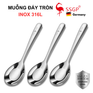  Muỗng inox cao cấp đáy tròn SSGP - Thìa inox 316 muỗng ăn cơm inox muỗng inox 304 Muỗng ăn SSGP 