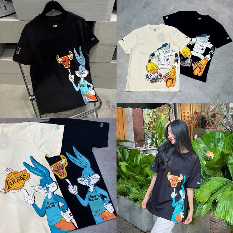 [CHÍNH HÃNG] Áo New Era Space Jam 2 Dunk Bunny Chicago Bulls 13053409 * Áo Thun New Era Chính Hãng N