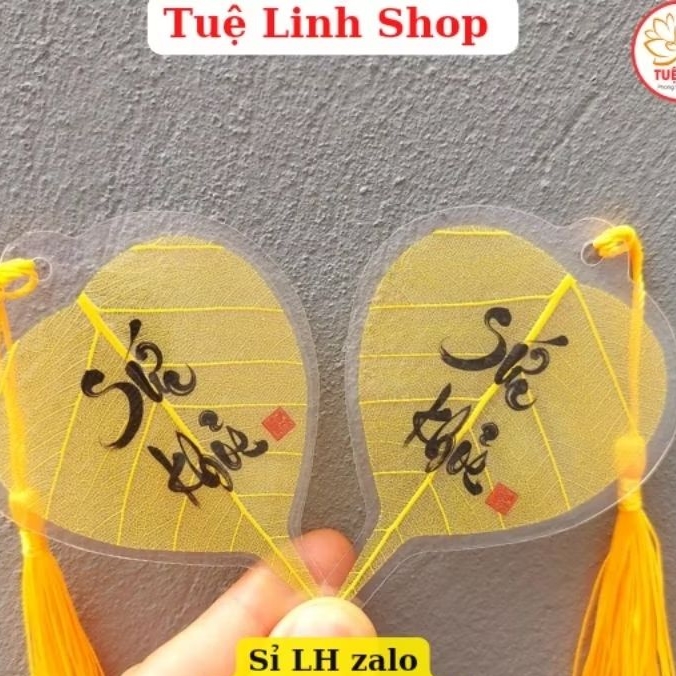 Lá bồ đề thư pháp cầu Sức Khỏe