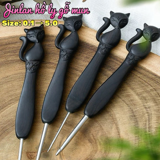   SẴN  Kim móc len Jinlan hồ ly gỗ mun 