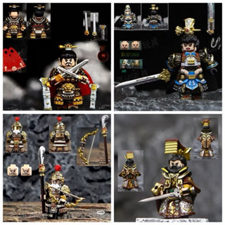 Mô Hình Tam Quốc Zhao Yun, Lu Bu, Tiger và Leopard Rider, Guan Yu, Zhang Fei, lắp ráp các nhân vật