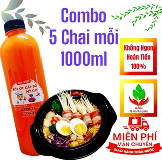  Combo 5 Chai Sốt ớt cấp độ mì cay mỗi chai 1000ml 