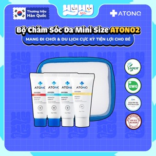 Bộ Sản Phẩm Chăm Sóc Da Cho Bé ATONO2 Hàn Quốc Size Mini 30gr, Sữa Tắm Gội, Kem Chống Hăm, Kem Dịu Da, Kem Dưỡng Ẩm Da