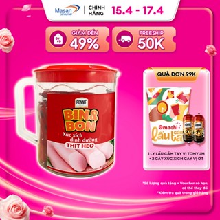 Xúc xích dinh dưỡng thịt heo Ponnie Bin&Bon, ca 19gr