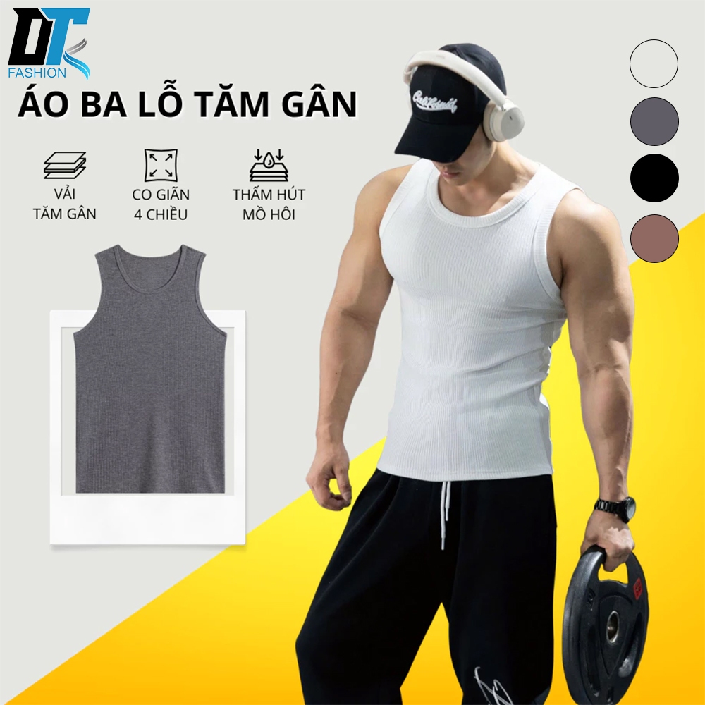 COMBO 3 4 5 Áo Ba Lỗ Vải Thun Gân Co Dãn Đa Chiều, Áo Lót Nam Kiểu Dáng Khỏe Khoắn, Thoáng Mát, Thấm Hút Mồ Hôi