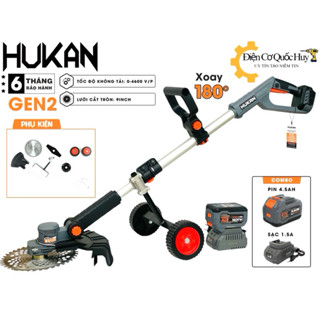 Máy cắt cỏ dùng pin Hukan Gen 2 CCP229 Động cơ Không Chổi Than công suất 700w sử dụng Chân pin phổ thông