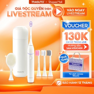 Bàn Chải Điện MASUTO HyperUVsonic Sấy Khô Tia UVC, Bàn Chải Đánh Răng Điện Trắng Răng Sạch Mảng Bám Tích Hợp Máy Rửa Mặt