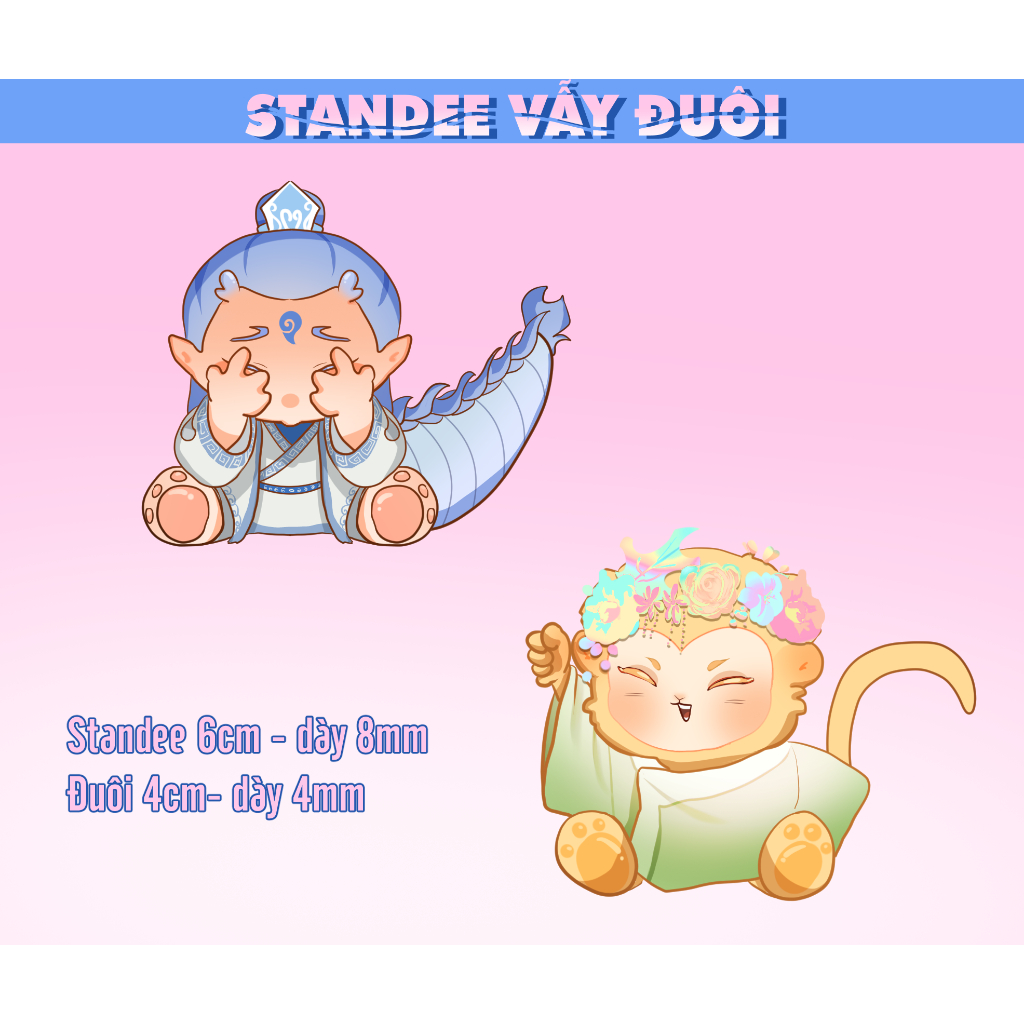 standee vẫy đuôi Ngộ Không/ Ngao Bính/ Wukong/ Aobing