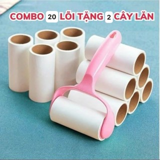 Combo 10 Lõi Lăn Bụi Tặng kèm 1 cây lăn, cây lăn bị làm sạch quần áo, chăm ga
