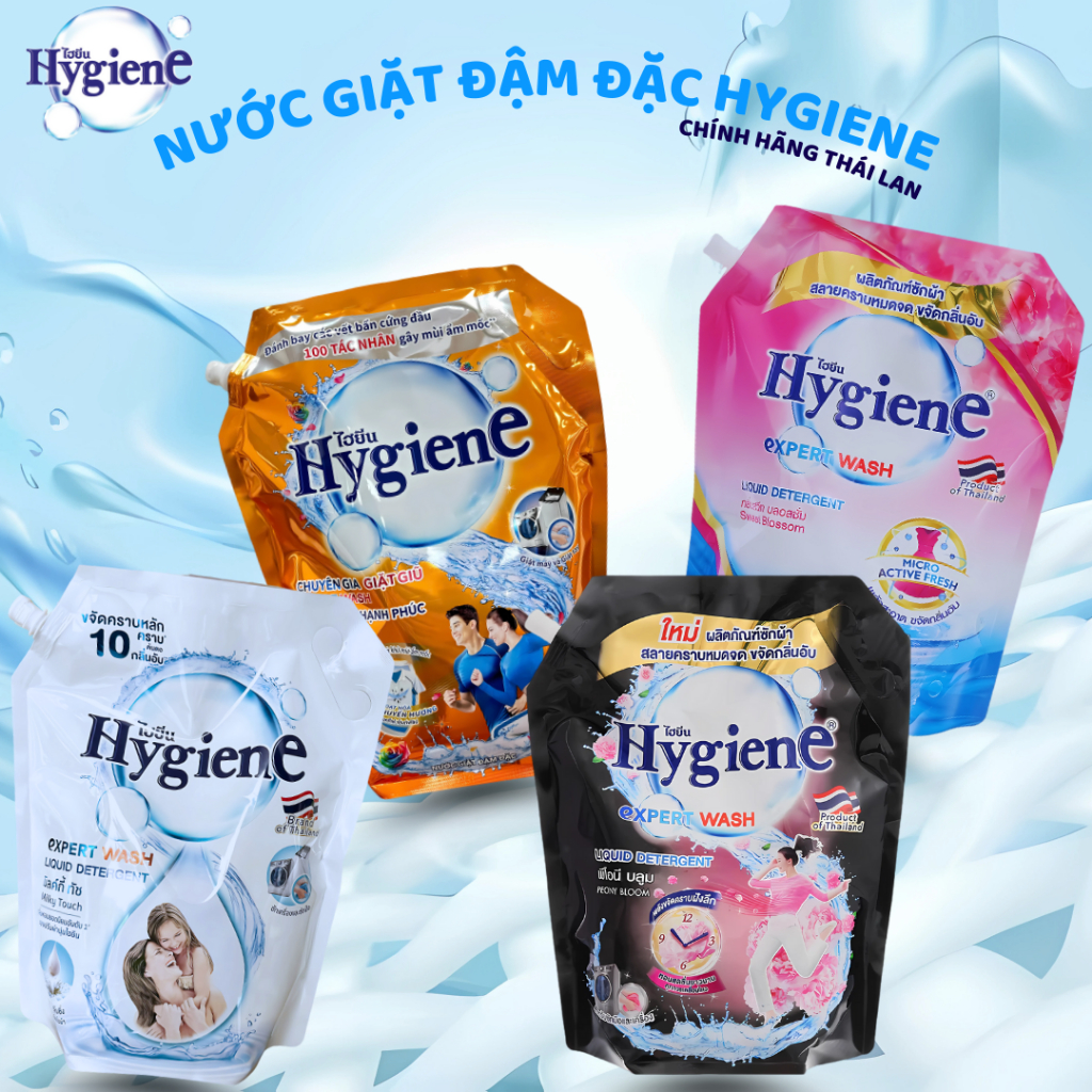 Nước Giặt HYGIENE Thái Lan Chính Hãng - Nước Giặt Hygiene Đậm Đặc - Túi 1800ml