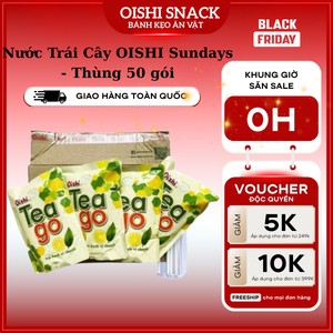  Thùng 50 gói nước trà teago chanh  đào  nước trái cây oishi nho  táo nước tăng lực t-rexx vải  dâu  trái cây 