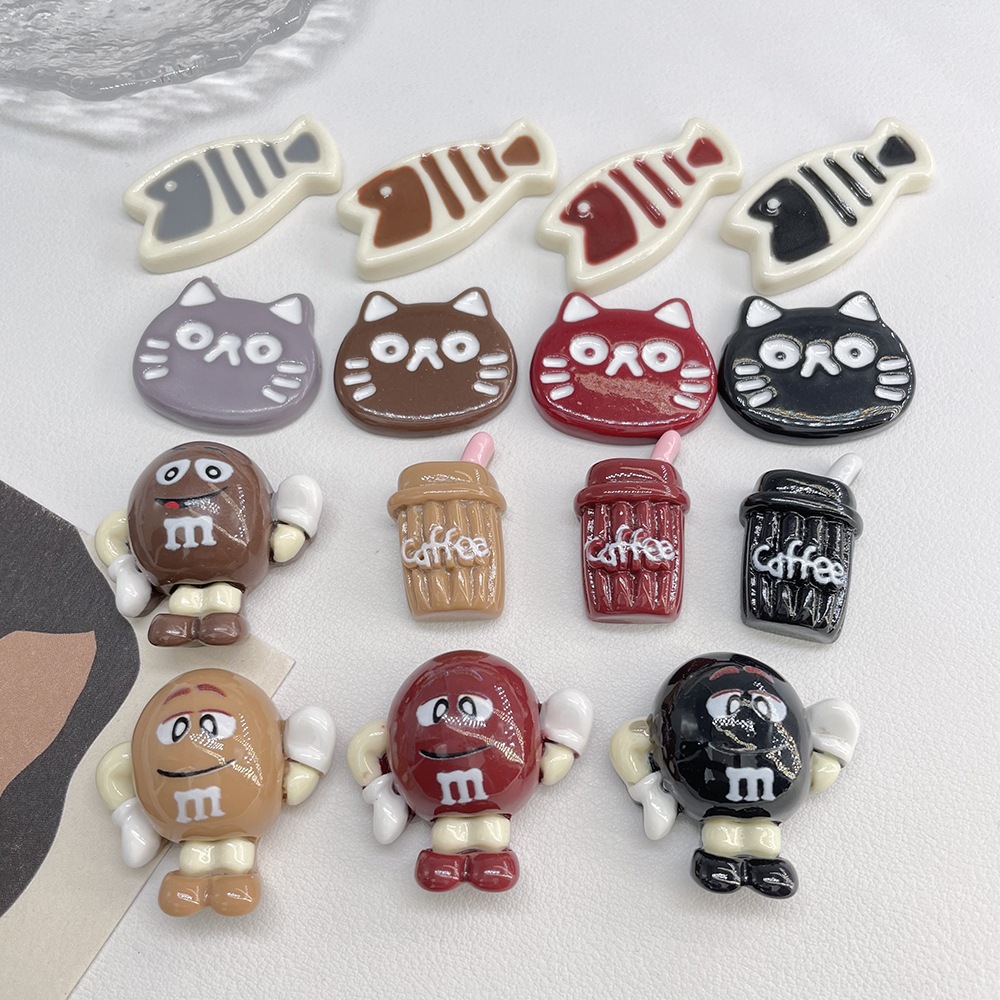 Jibbitz Crocs, Charm, Sticker Dép Hình Mèo Cá, Chữ Trang Trí Dép Crocs, DIY