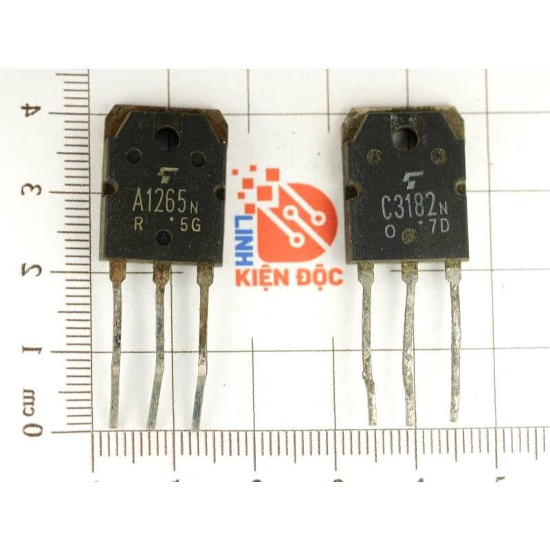 [Combo 2 cặp] A1265 C3182 A1265 (PNP) – C3182 (NPN) Cặp Transistor 140V/10A TO-3P(I) (Tháo máy)
