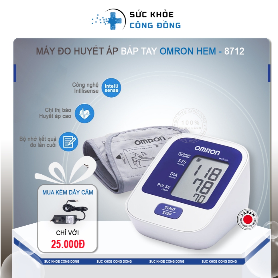 Máy đo huyết áp bắp tay Omron HEM - 8712 Và HEM-7180 (EZ Lite)