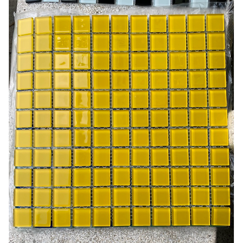 Tấm dán thuỷ tinh mosaic thuỷ tinh trang trí. ốp phòng tắm, hồ bơi 30cm