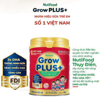 Sữa Nutifood Grow Plus Đỏ 900G cho bé suy dinh dưỡng, thấp còi