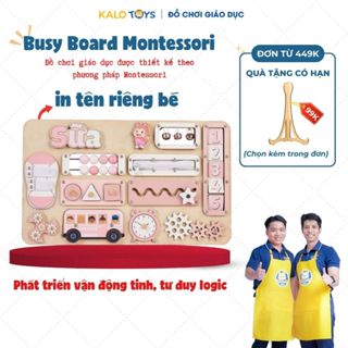 Đồ chơi trí tuệ in Tên Riêng Bé , Bảng bận rộn Montessori Cho Bé 0-3 tuổi phát triển tư duy Trò Vui BB51
