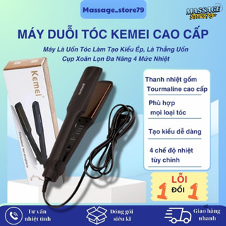 Máy là tóc, máy duỗi thẳng 4 mức chỉnh nhiệt máy tạo kiểu Kemei Pro KM-329 dụng cụ làm thẳng, uốn duỗi tạo kiểu nhanh