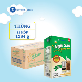 Thùng 12 Hộp giấy 1284g Sữa đặc Ngôi Sao Phương Nam Nhãn Xanh Lá  - Creamer Đặc Ngôi Sao Phương Nam