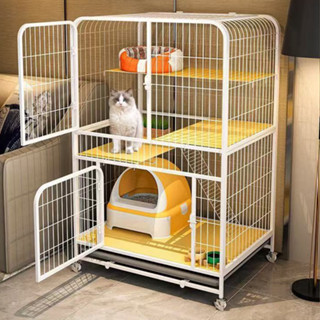 lồng mèo chuồng mèo 2/3/4/5tầng lồng cho mèo lợi cho chó mèo quá khổ nan ống chuồng mèo Chuồng Mèo Nan Ống Có Bánh Xe