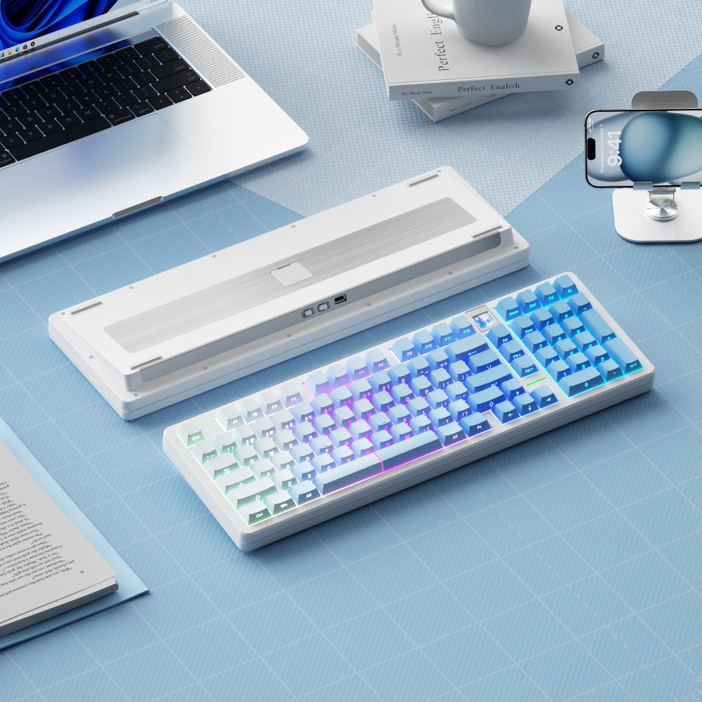 Bàn phím cơ không dây fullsize Weikav WK102 - 3 mode kết nối - Led RGB - Màn hình TFT | BigBuy360 - bigbuy360.vn