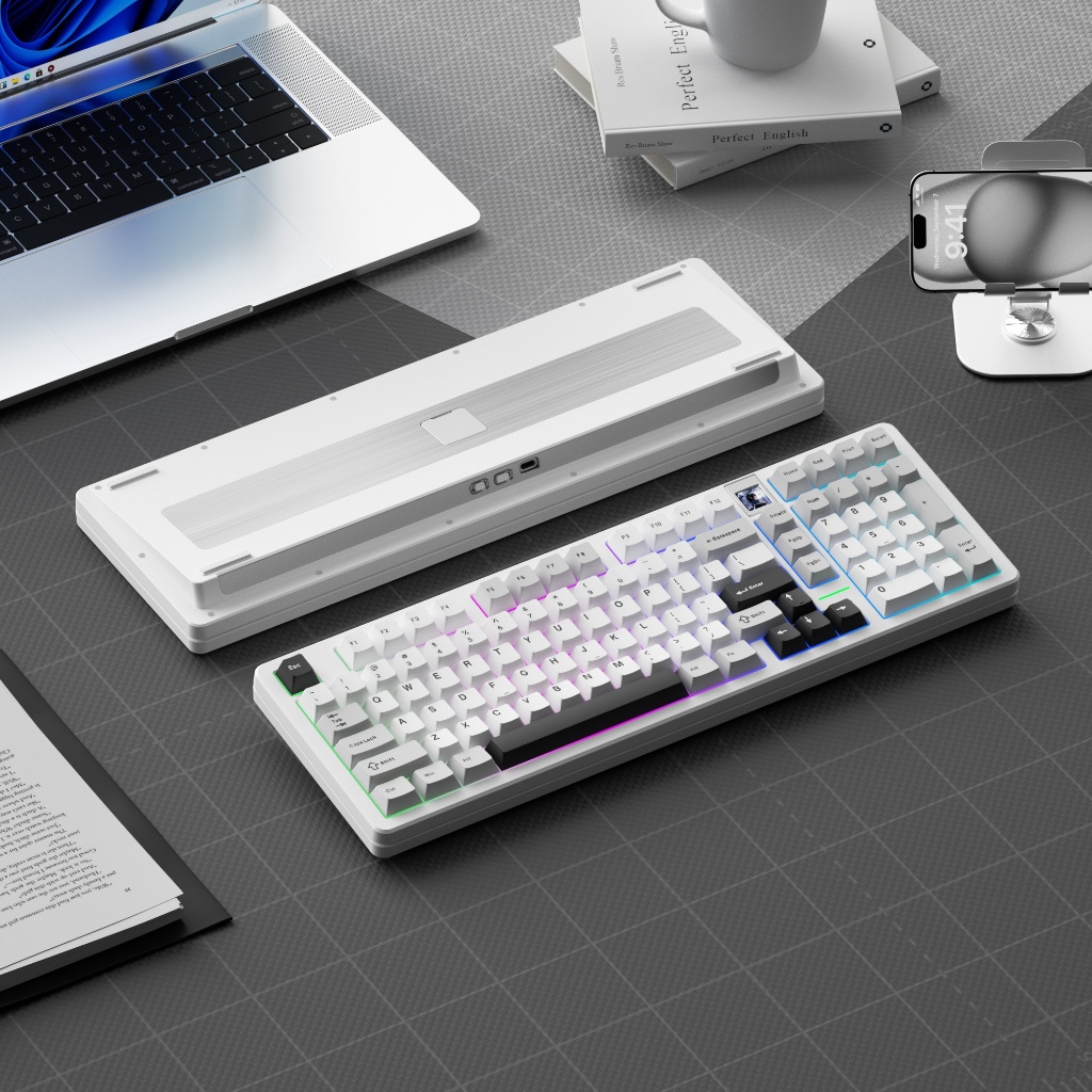 Bàn phím cơ không dây fullsize Weikav WK102 - 3 mode kết nối - Led RGB - Màn hình TFT | BigBuy360 - bigbuy360.vn