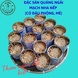 Combo 10 Hủ 330Gr Mạch nha nếp lúa non có đậu phộng mè đặc sản Quảng Ngãi thơm ngon đặc biệt