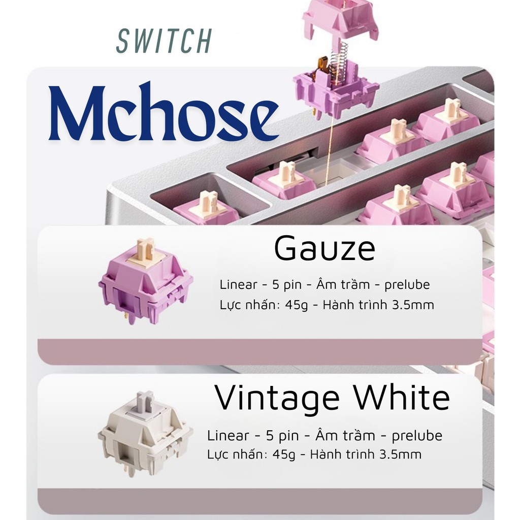 Bàn phím cơ MCHOSE GX87 V2 hỗ trợ Cathball Full Nhôm CNC Pin 8000Mah | BigBuy360 - bigbuy360.vn