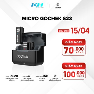 Micro thu âm không dây GoChek kèm Dock sạc lọc tạp âm khi live/quay video/ ghi âm cho điện thoại/máy tính GC-C/D S23