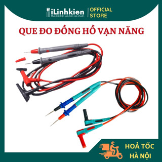 Que đo đồng hồ vạn năng 20A đầu kim thép chống mòn, dây silicon chịu nhiệt loại tốt.