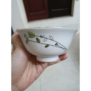 (Bao bù đổ vỡ/Có hóa đơn) Combo 10 bát cơm hoa dây (hoa mầm) Chuan Kuo/ Chén cơm hoạ tiết bông cỏ CK cao cấp