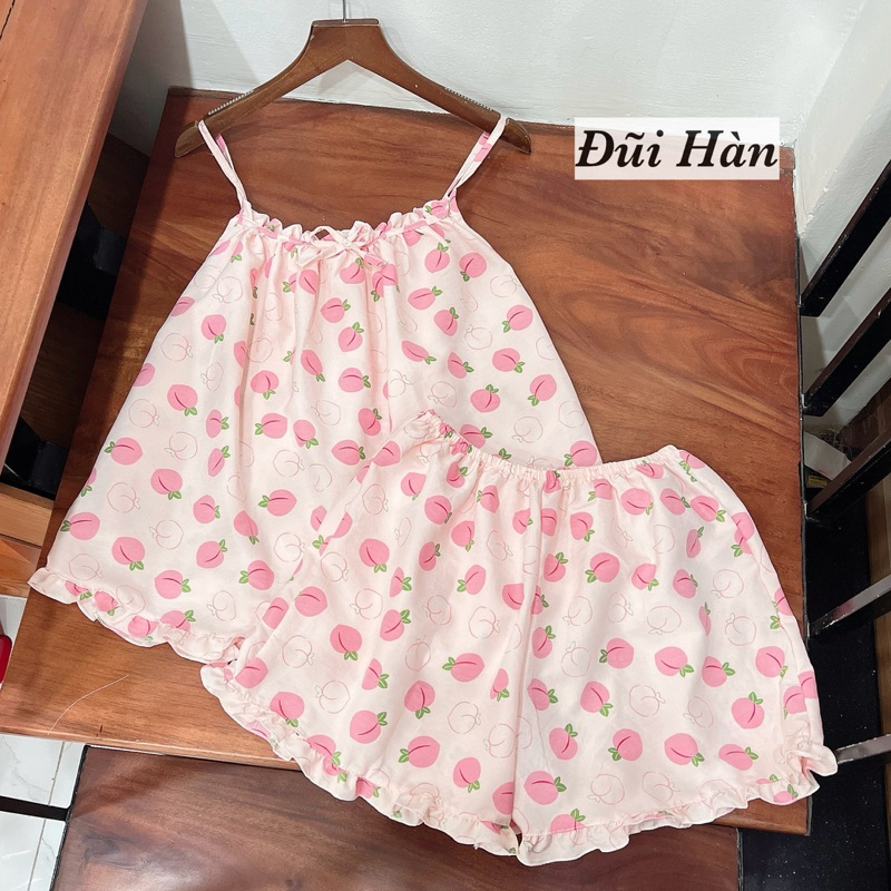 Đồ Mặc Nhà, Bộ Ngủ Nữ 2 Dây, Cánh Tiên Quần Đùi Đũi Xốp Mềm Freesize | BigBuy360 - bigbuy360.vn