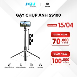 Gậy chụp ảnh tripod/ selfie bluetooth điện thoại, livestream, vlog đa năng kéo dài 2m2 Gochek SS100