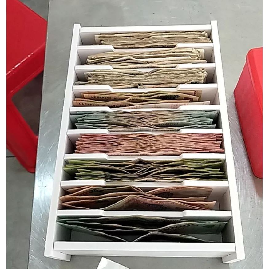 Khay đựng tiền quầy thu ngân, khay chia tiền lẻ, hộp đựng tiền, hộp tiền ngăn kéo có nắp ( K15)
