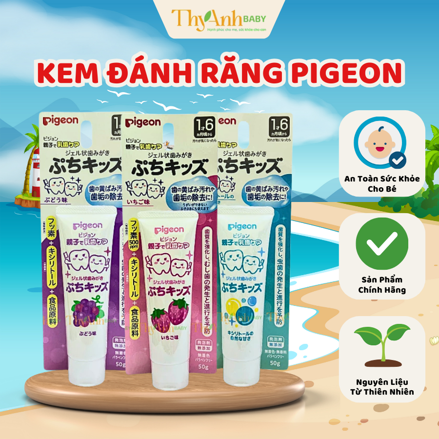Kem Đánh Răng Nuốt Được Cho Bé 6m+/18m+