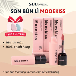 (TẶNG 2 MÚT MINI) Son MOOEKISS Sáng Da Bền Màu Chất Bùn Lì Mỏng Nhẹ Mềm Mịn Như Nhung 3g SUUOFFICIAL