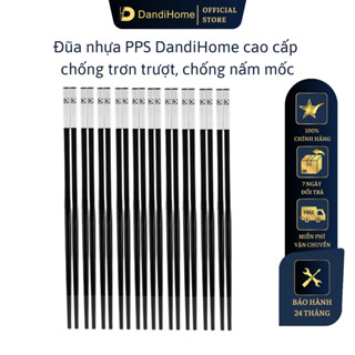 Đũa nhựa PPS sợi thủy tinh DandiHome kết hợp Inox 304 DandiHome cao cấp, chống trượt, chống nấm mốc