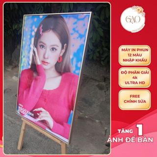 Ảnh tráng gương 40x60 50x75 60x90 treo tường, in ảnh theo yêu cầu có khung, ảnh cưới, sinh nhật