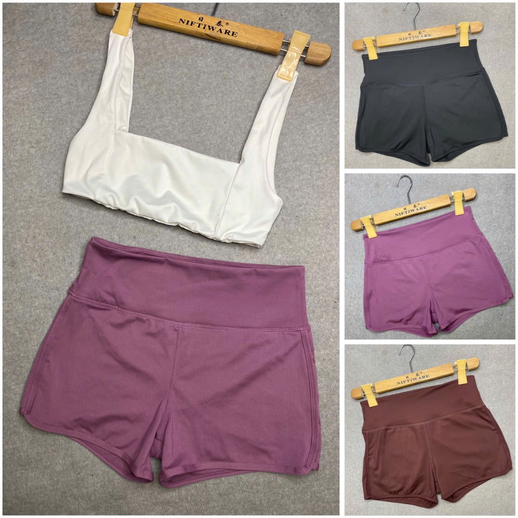 Quần đùi tập chạy bộ cho nữ Pacsun,quần tập gym yoga dày dặn,co giãn cạp cao tôn dáng hàng VNXK