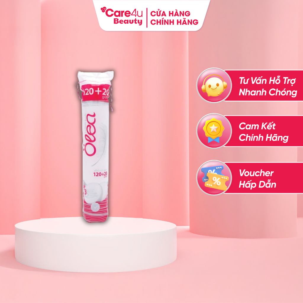 [ Tặng mặt nạ đơn 139k ] Bông tẩy trang Olea 140 miếng