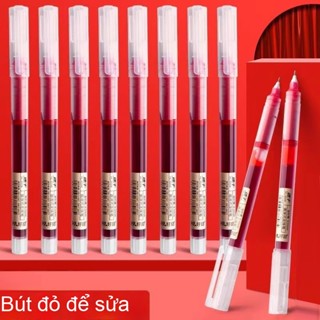 Set 20 Bút Nước Màu Đen Xanh Đỏ, Bút Mực Gel Ngòi 0.5mm Ống Mực Lớn Viết Nhanh Khô Nét Chữ Đẹp