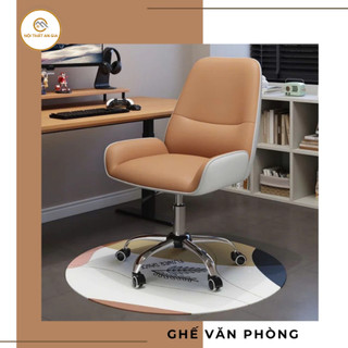  Ghế xoay văn phòng bọc da cao cấp thiết kế công thái  chống mỏi lưng phù hợp ngồi làm việc lâu dài 