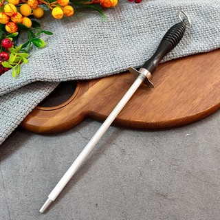 Cây Mài Dao, Liếc Dao Lưỡi Tròn Thép Carbon 26cm - Sắc Bén Trong 3 Giây