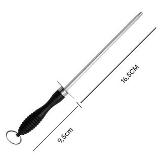 Cây Mài Dao, Liếc Dao Lưỡi Tròn Thép Carbon 26cm - Sắc Bén Trong 3 Giây