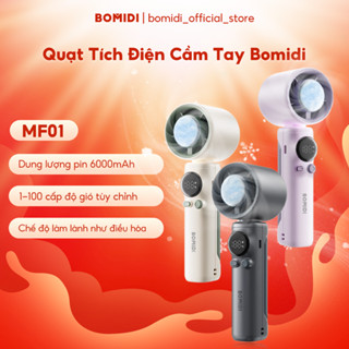 Quạt Cầm Tay Mini Bomidi MF01- 6000mAh có thể sạc lại di động, gió mạnh, tốc độ cao 100 vòng/phút