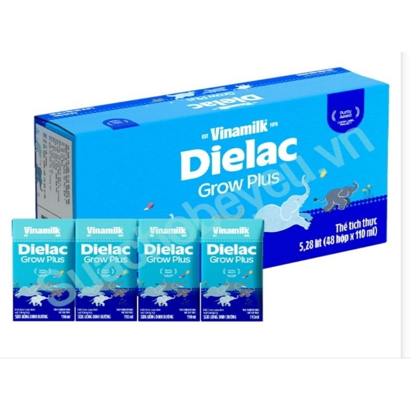 Sữa bột pha sẵn Dielac Grow Plus 110ml (1 thùng 48 hộp